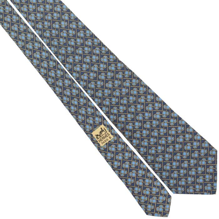 Hermes Men's Silk Tie Vintage Geometric Pattern 7308 | Necktie Cravate