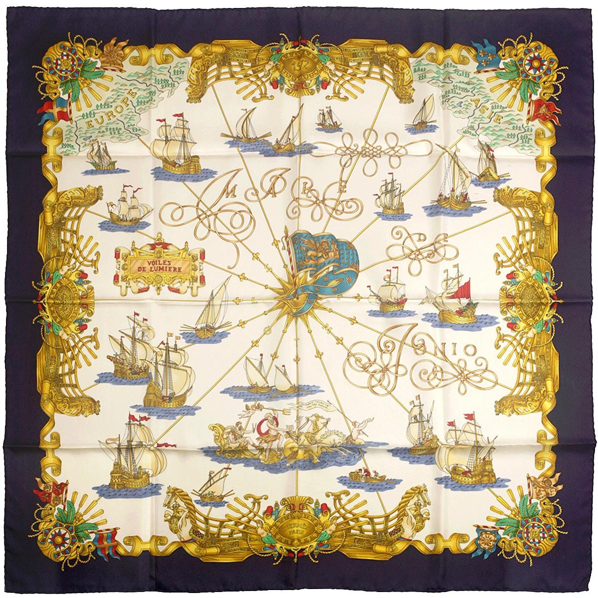 Hermes Scarf "Voiles de Lumiere" by Joachim Metz 90cm Silk | Carre Foulard