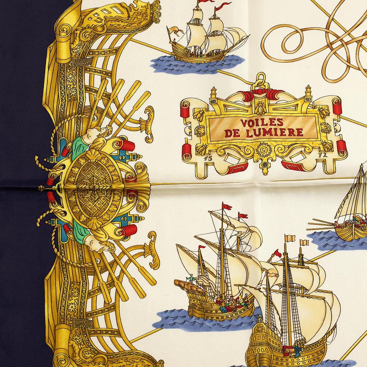 Hermes Scarf "Voiles de Lumiere" by Joachim Metz 90cm Silk | Carre Foulard