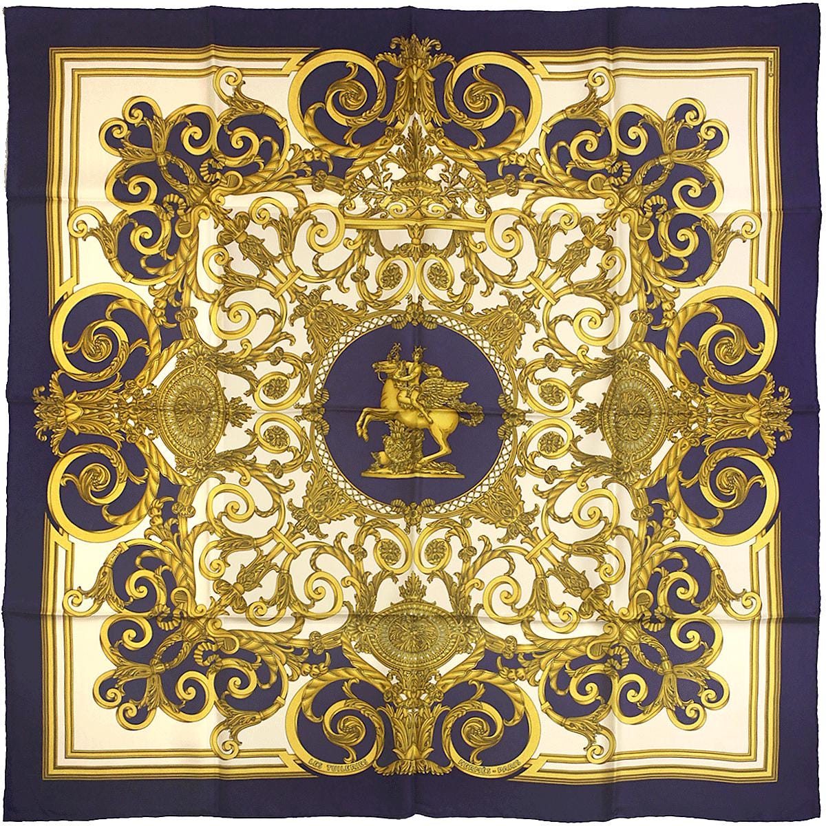 Hermes Scarf "Tuileries" by Joachim Metz Vintage 90cm Silk | Carre Foulard