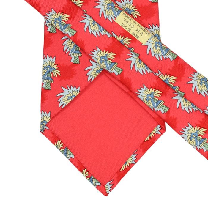 Hermes Men's Silk Tie Palm Trees Pattern 7433 | Necktie Cravate