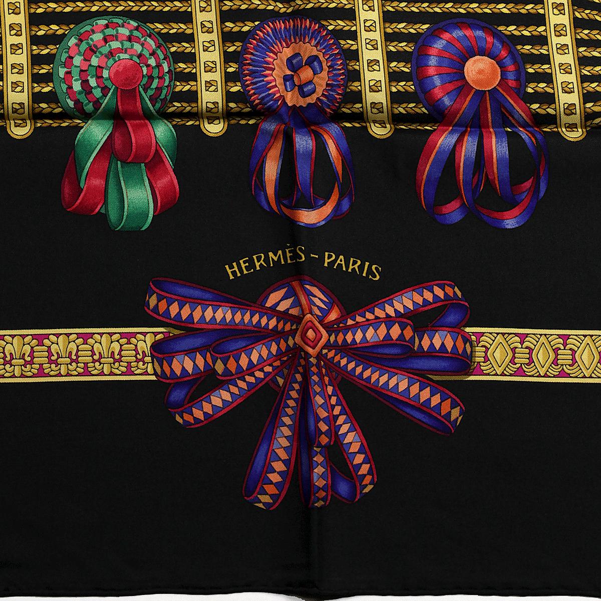 Hermes Scarf "Les Rubans du Cheval" by Joachim Metz 90cm Silk | Carre Foulard