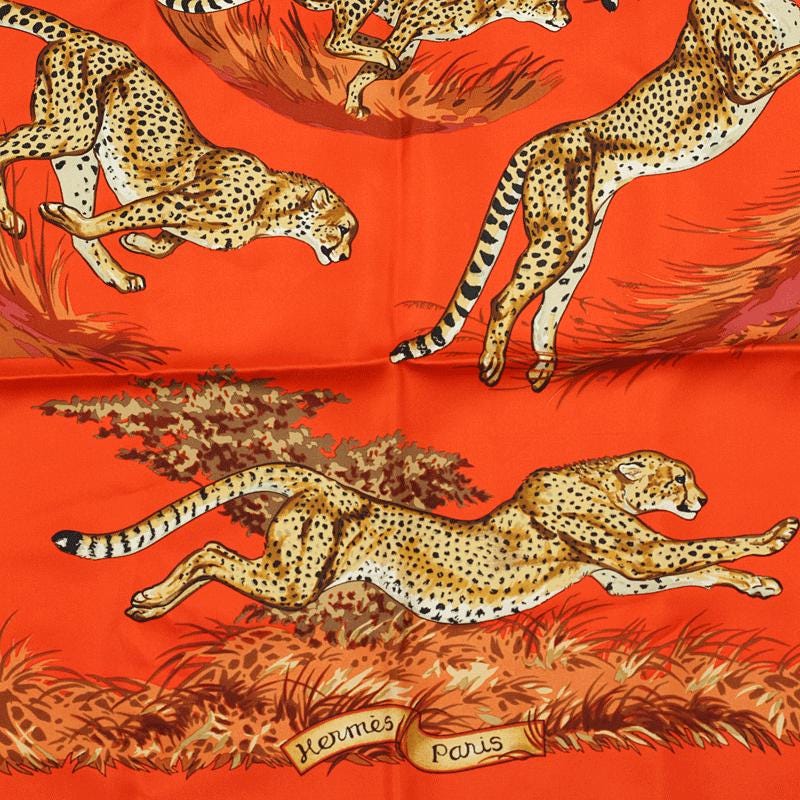 Hermes Scarf "Guepards" by Robert Dallet 90cm Silk | Carre Foulard