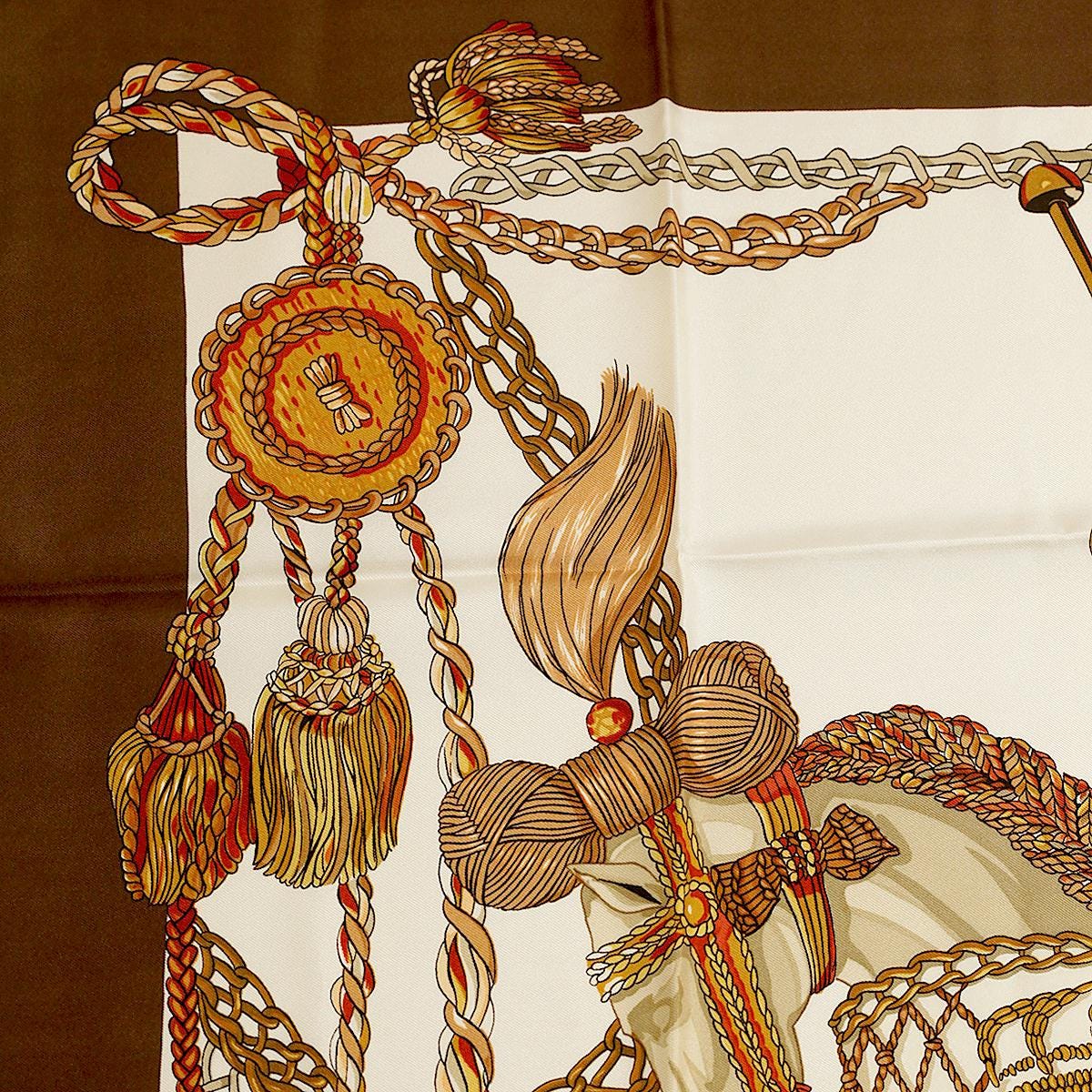 Hermes Scarf "La Timbalier" by Francoise Heron 90cm Silk | Carre Foulard