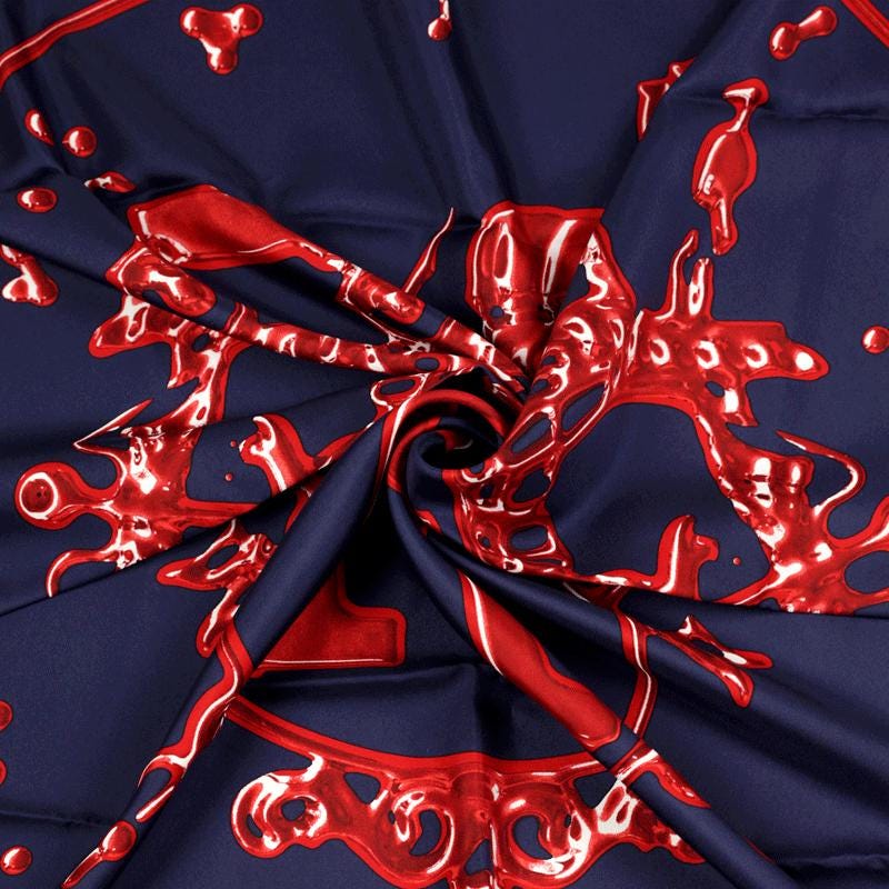 Hermes Scarf "Vif Argent" by Dimitri Rybaltchenko 90cm Silk | Carre Foulard