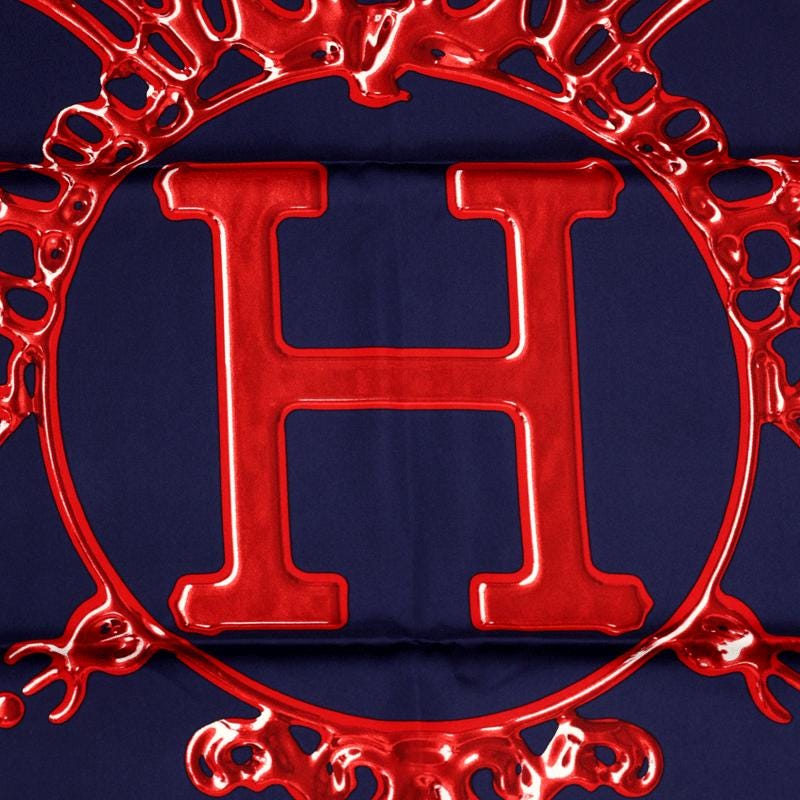 Hermes Scarf "Vif Argent" by Dimitri Rybaltchenko 90cm Silk | Carre Foulard