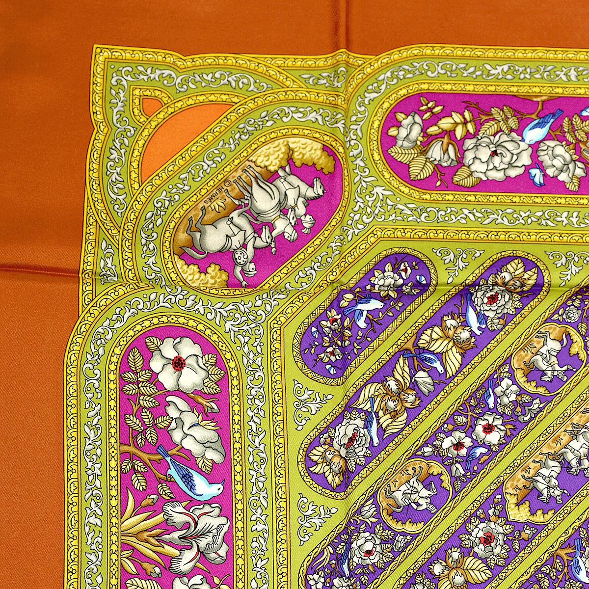 Hermes Scarf "Qalamdan" by Catherine Baschet 90cm Silk | Foulard Carre