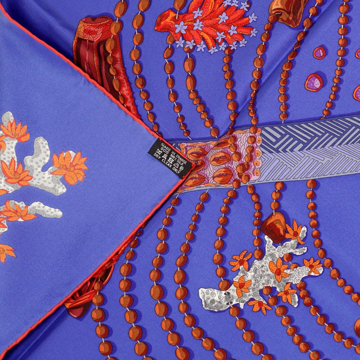 Hermes Scarf "Chemins de Corail" by Annie Faivre 90cm Silk | Carre Foulard