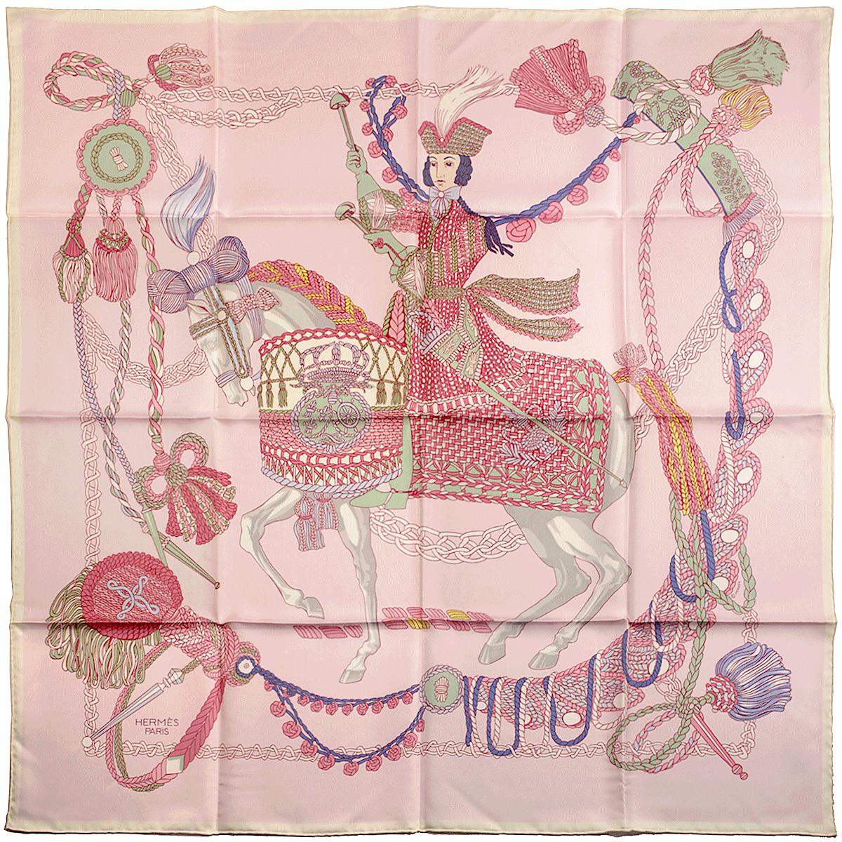 Hermes Scarf "La Timbalier" by Francoise Heron 90cm Silk | Carre Foulard