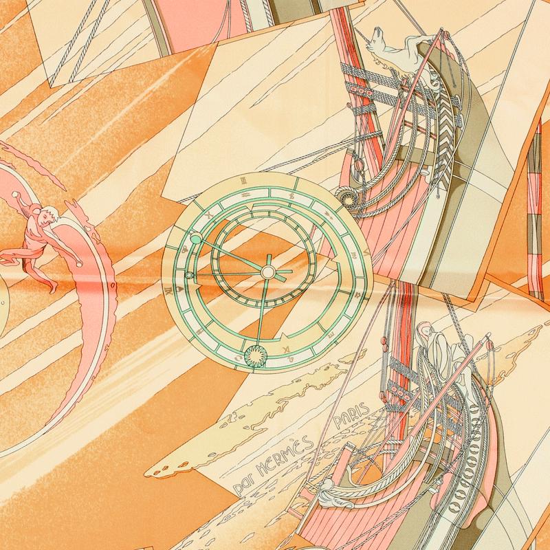 Hermes Scarf "Face au Large" by Dominik Jarlegant 90cm Silk | Carre Foulard