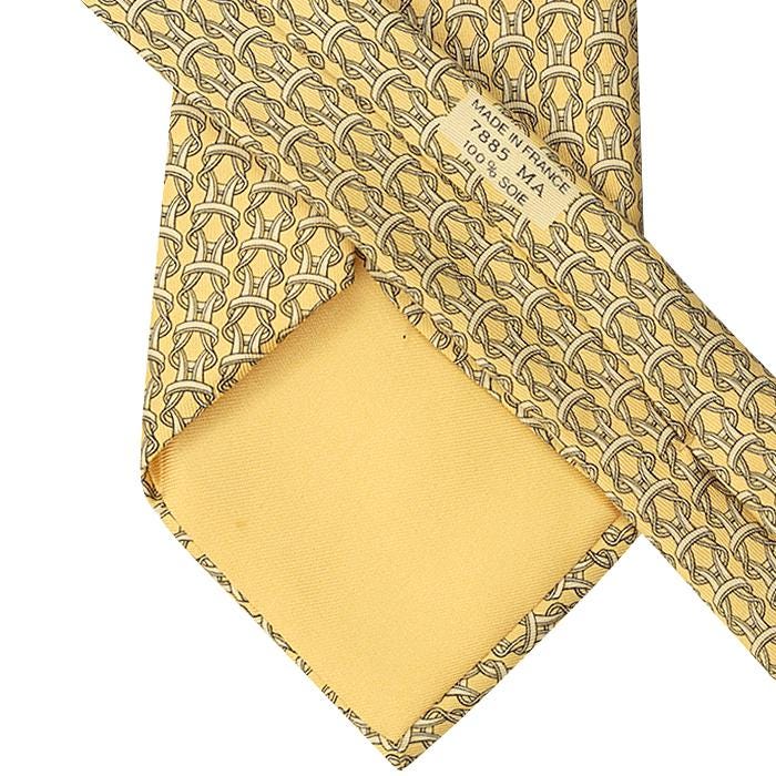 Hermes Men's Silk Tie Equestrian Geometric Pattern 7885 | Necktie Cravate