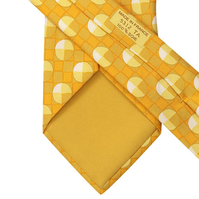 Hermes Men's Silk Tie Twillpop Geometric Pattern 5312