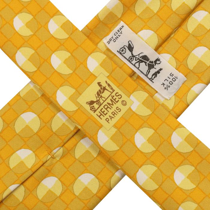 Hermes Men's Silk Tie Twillpop Geometric Pattern 5312