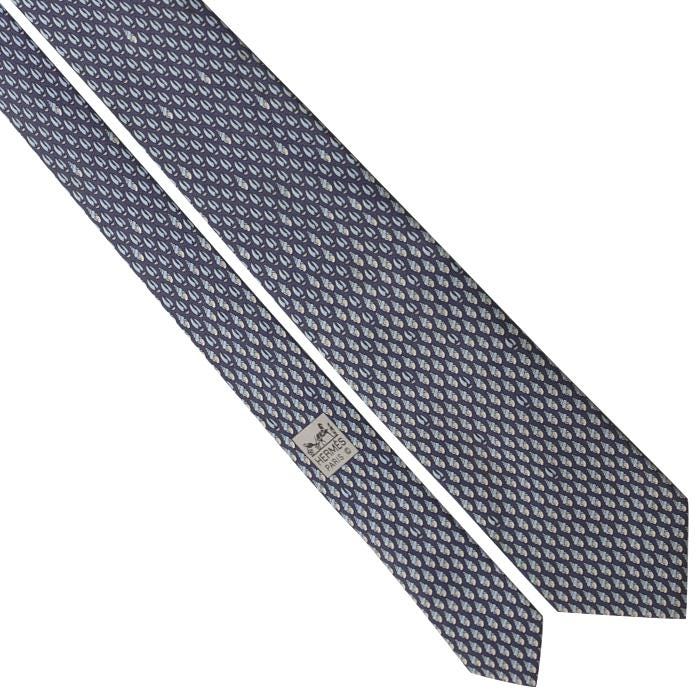 Hermes Men's Silk Tie Sea Shells Pattern 605745 | Necktie Cravate