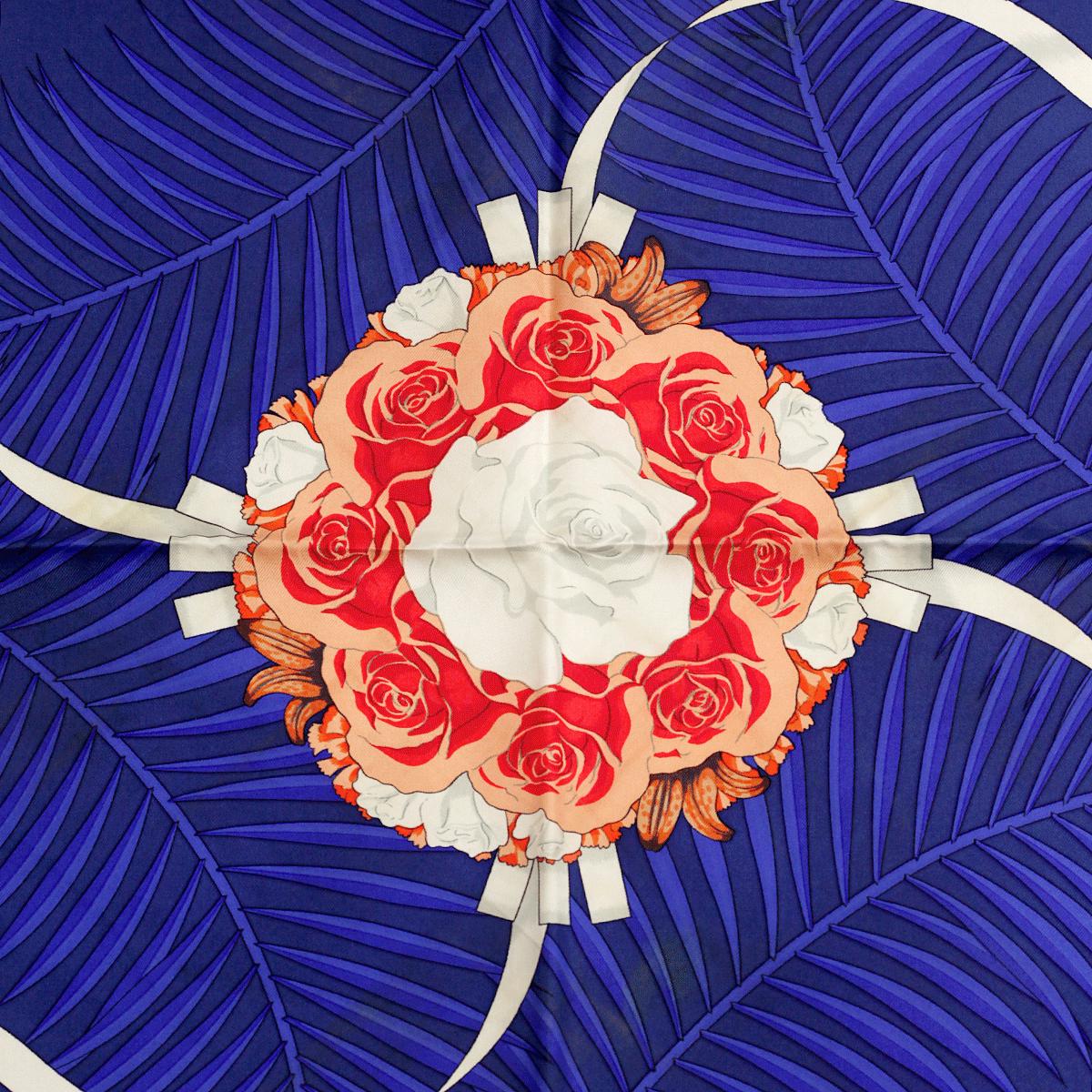 Hermes Scarf "Fleurs de l'Opera" by Julia Abadie Vintage 90cm Silk | Carre