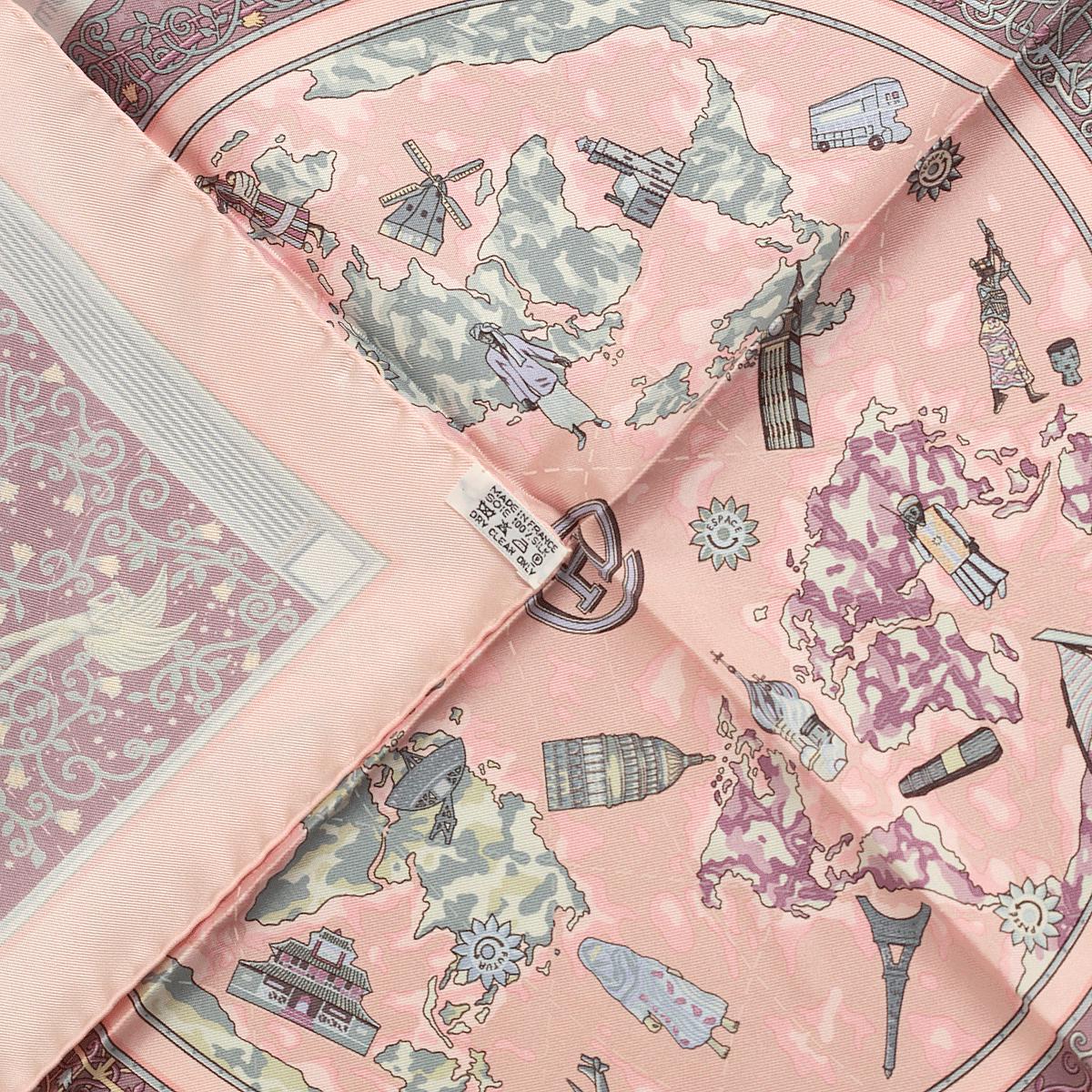 Hermes Scarf 45cm "www.Hermes.com" by Christine Henry Silk Gavroche