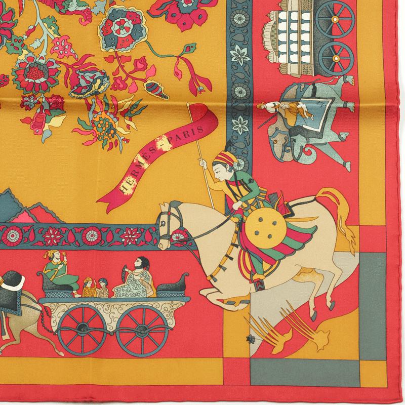 Hermes Scarf "Fantaisies Indiennes" by Loïc Dubigeon 90cm Silk | Carre Foulard