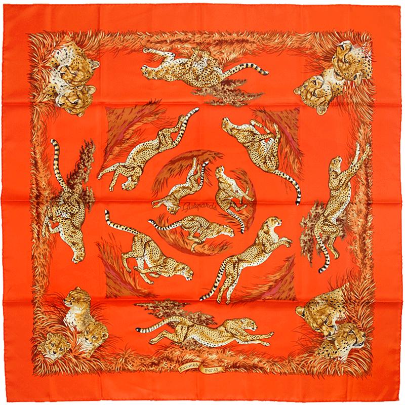 Hermes Scarf "Guepards" by Robert Dallet 90cm Silk | Carre Foulard