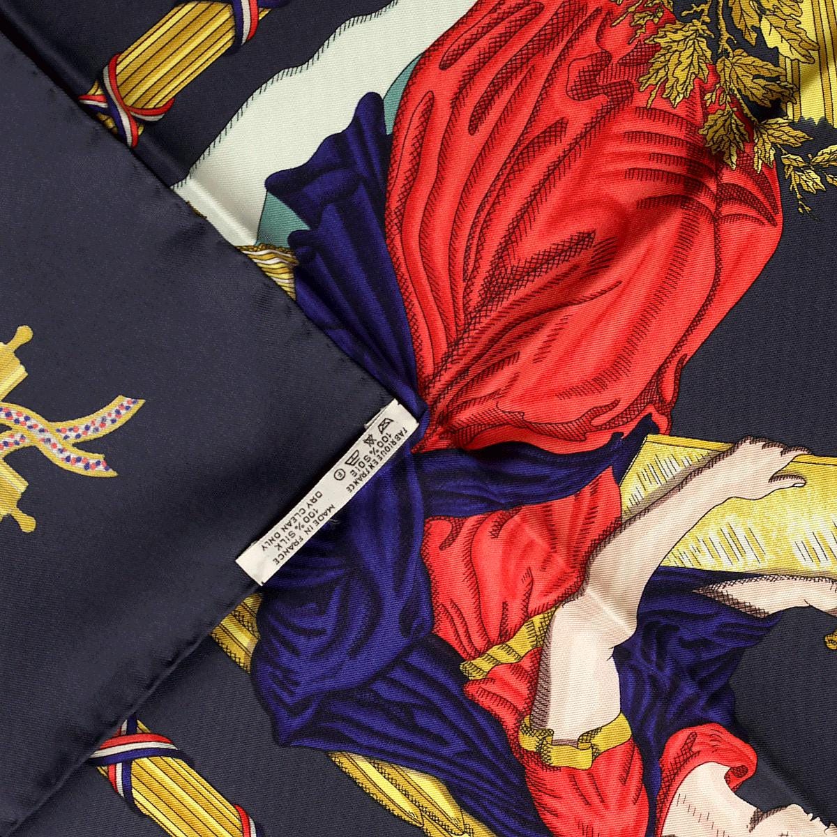 Hermes Scarf "1789 Liberte Egalite Fraternite" by Joachim Metz Vintage 90cm Silk | Carre Foulard