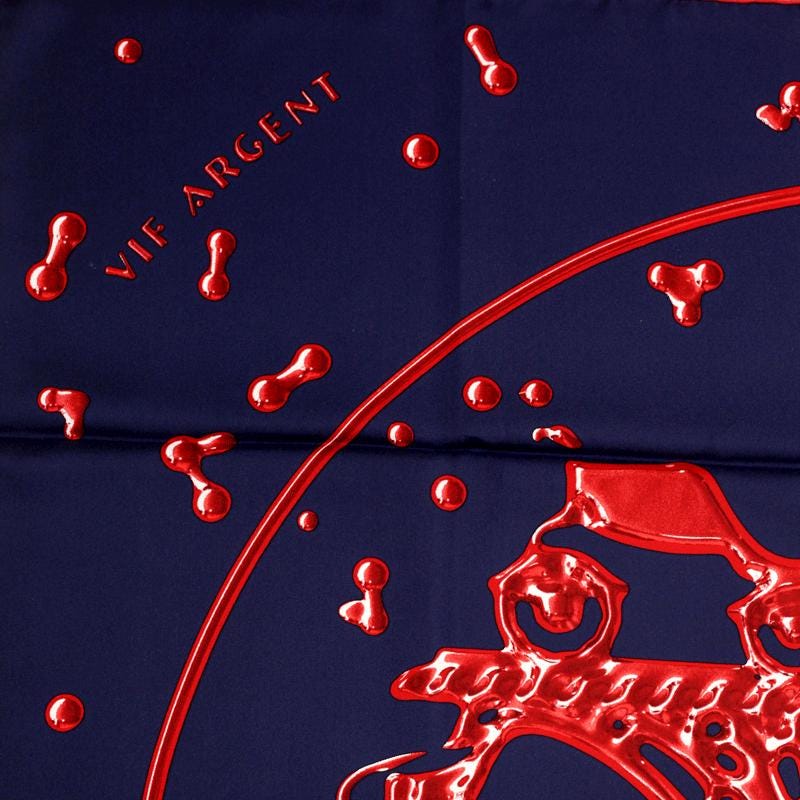 Hermes Scarf "Vif Argent" by Dimitri Rybaltchenko 90cm Silk | Carre Foulard