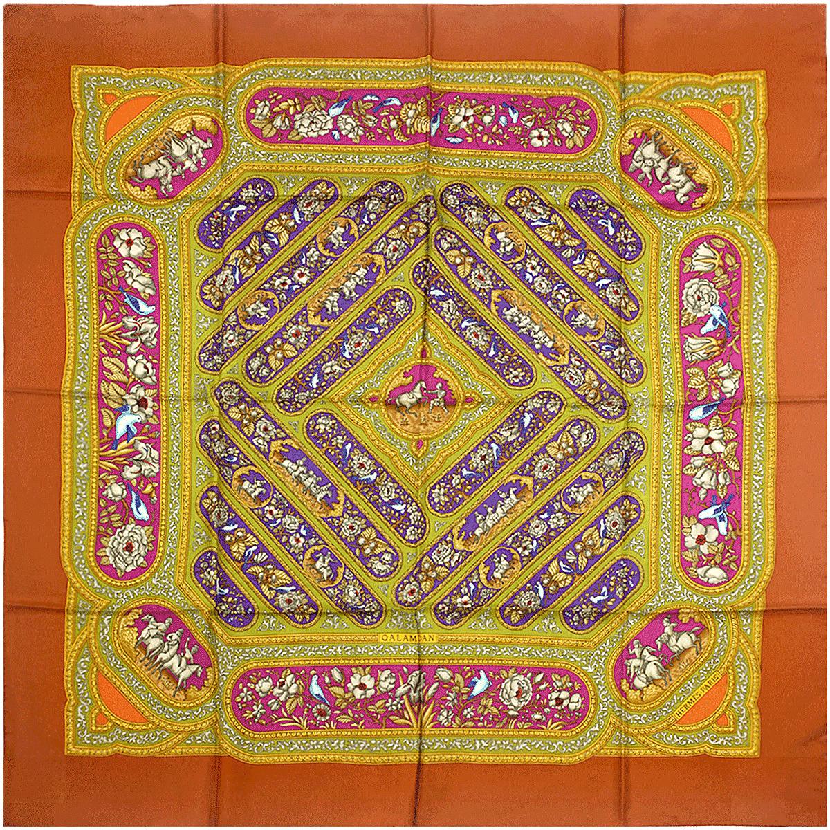 HERMES カレ90 QALAMDAN スカーフ Hermes Scarf 