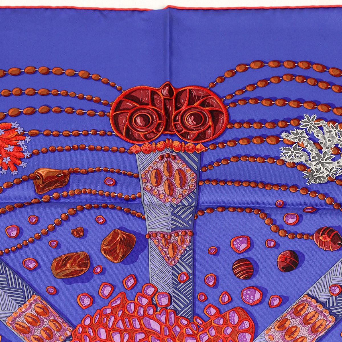 Hermes Scarf "Chemins de Corail" by Annie Faivre 90cm Silk | Carre Foulard