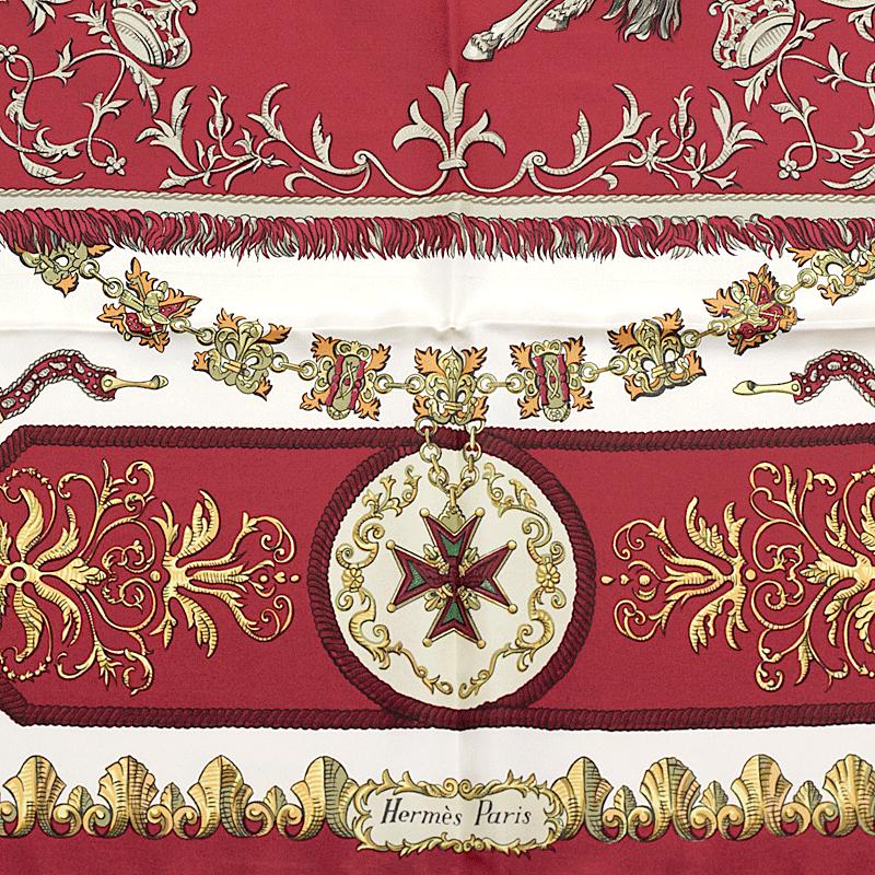Hermes Scarf "Ludovicus Magnus" by Françoise De La Perriere Vintage 90cm Silk