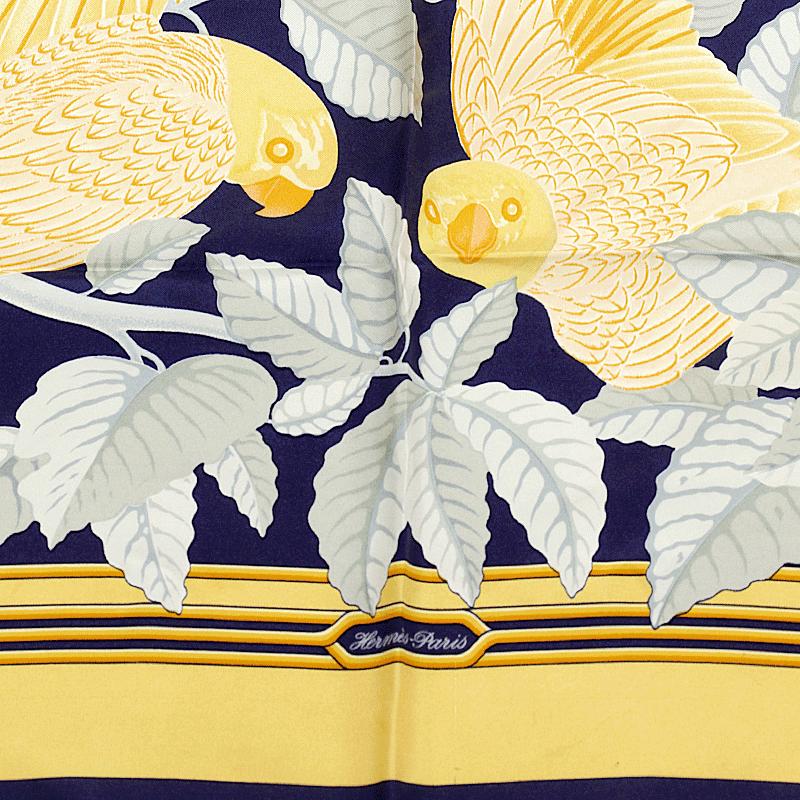 Hermes Scarf "Les Perroquets" by Joachim Metz 90cm Silk | Carre Foulard