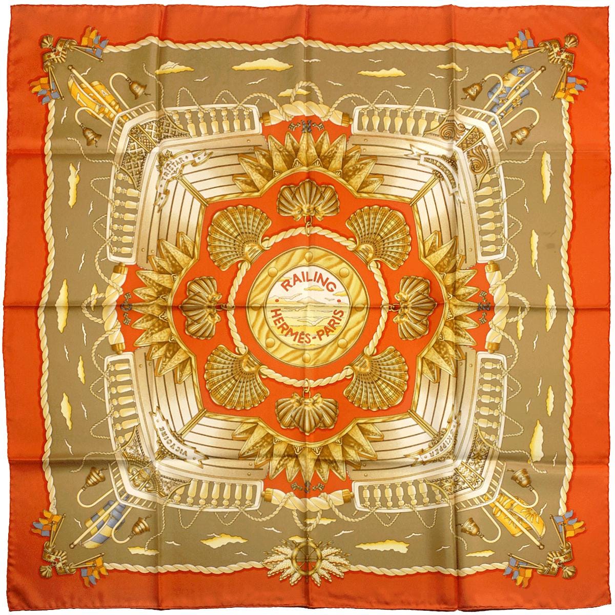 Hermes Scarf "Railing" by Joachim Metz 90cm Silk | Carre Foulard