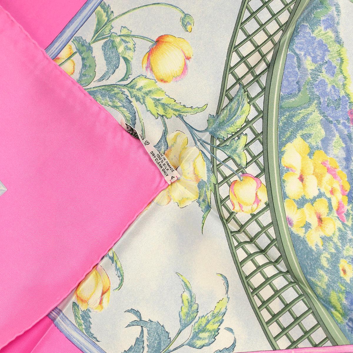 Hermes Scarf "Giverny" by Laurence Bourthoumieux 90cm Silk
