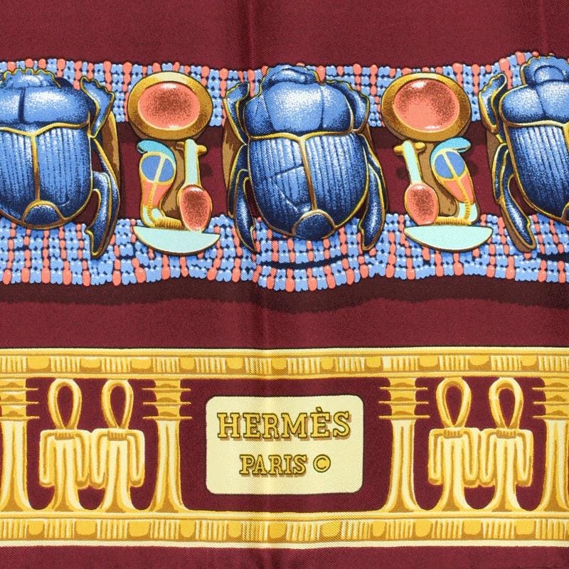 Hermes Scarf "Tutankhamun" by Vladimir Rybaltchenko 90cm Silk | Foulard Carre
