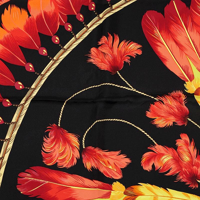 Hermes Scarf "Brazil II" by Laurence Bourthoumieux Vintage 90cm Silk | Carre Foulard