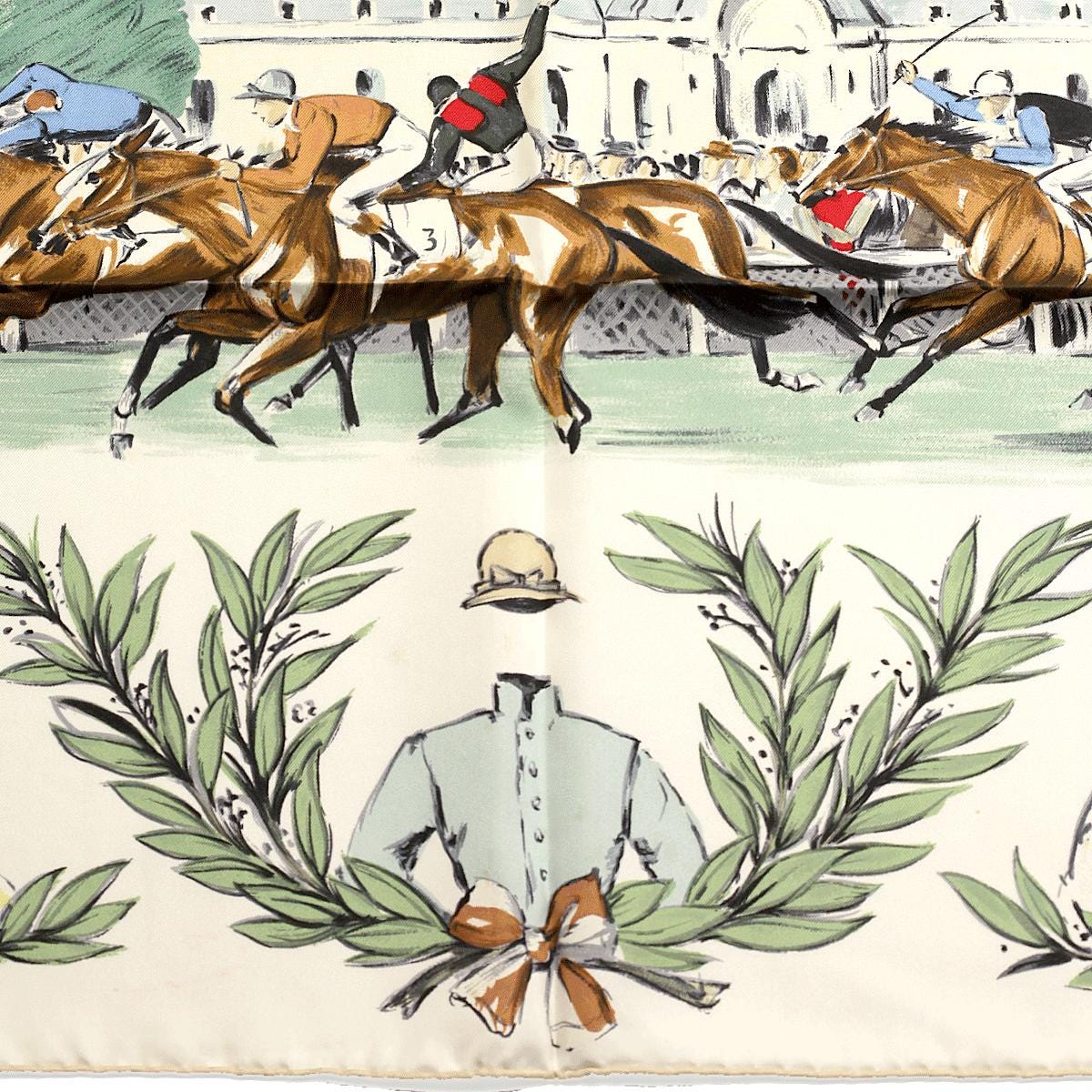 Hermes Scarf "Chantilly" by Maurice Tranchant 90cm Silk | Carre Foulard