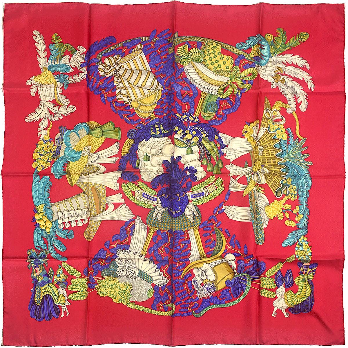 Hermes Scarf "Chapeau!" by Annie Faivre 90cm Silk | Carre Foulard