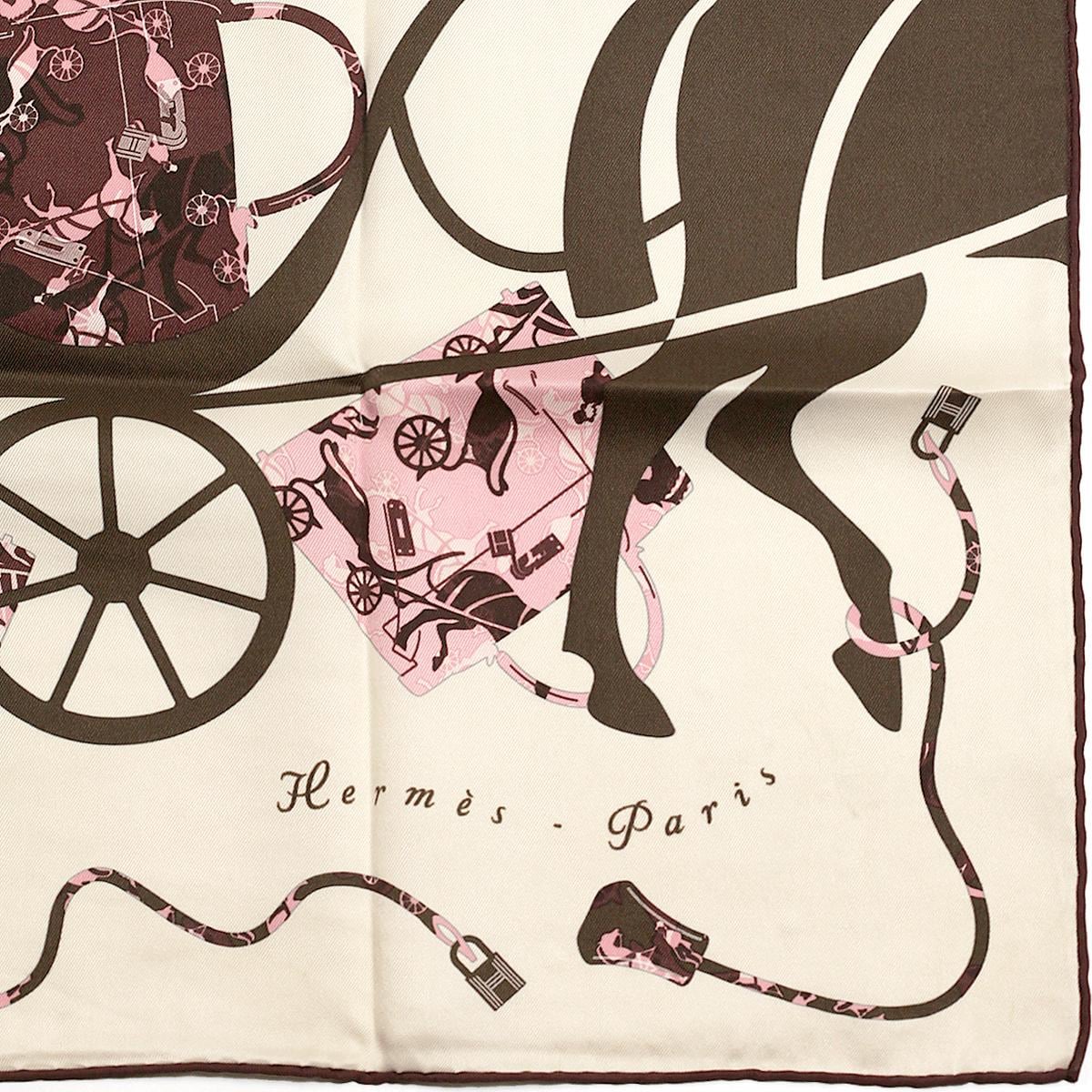 Hermes Scarf 70cm "Kelly en Caleche" by Cyrille Diatkine Silk | Carre Foulard