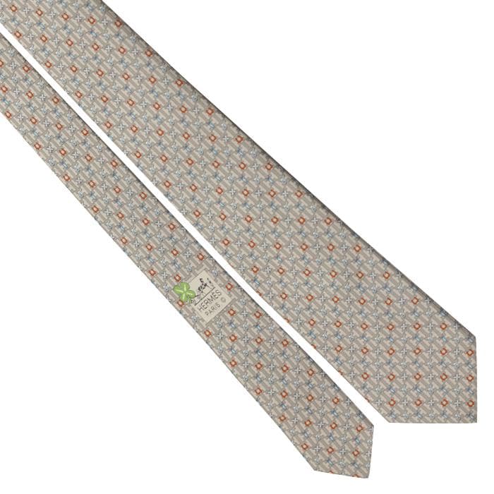 Hermes Men's Silk Tie Whimsical Lucky Charms Pattern 6292 | Necktie Cravate