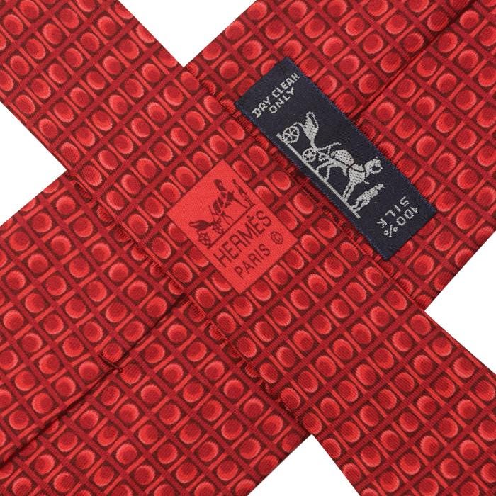 Hermes Men's Silk Tie Geometric Pattern 5333 | Necktie Cravate