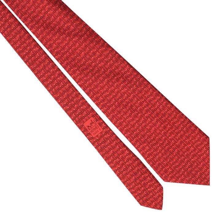 Hermes Men's Silk Tie Geometric Pattern 5333 | Necktie Cravate