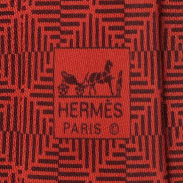 Hermes Men's Silk Tie Geometric Pattern 5040 | Necktie Cravate