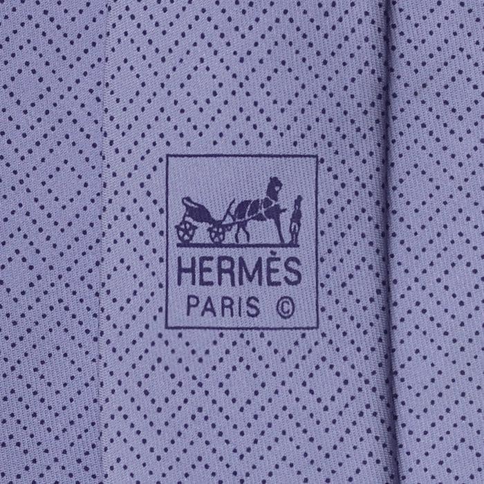 Hermes Men's Silk Tie Geometric Pattern 5184 | Necktie Cravate