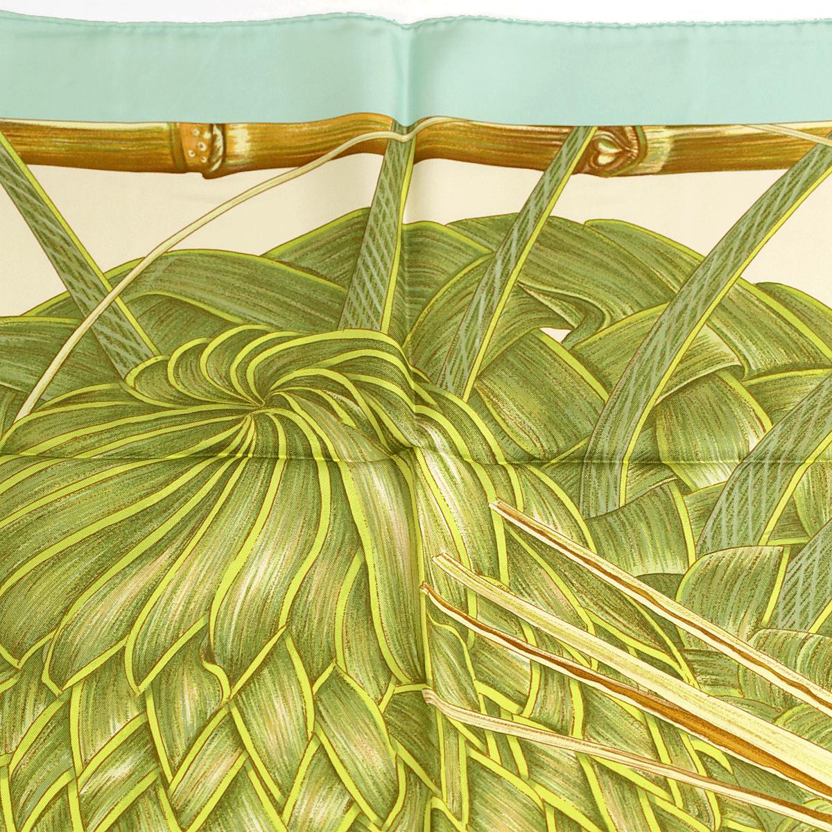 Hermes Scarf "Jardin Creole" by Valerie Dawlat Dumoulin Vintage 90cm Silk | Carre Foulard