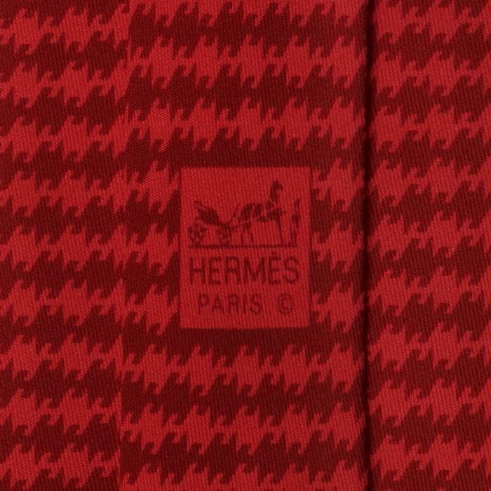 Hermes Men's Silk Tie Geometric Pattern 5379