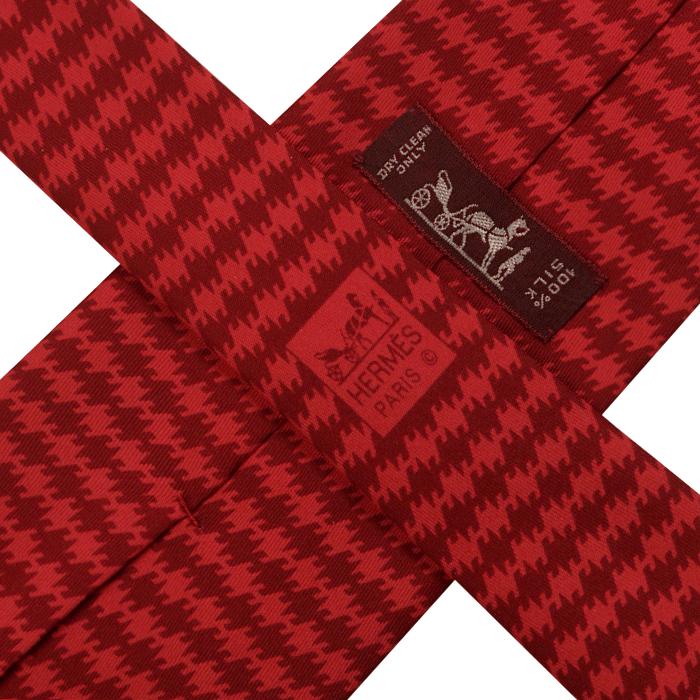Hermes Men's Silk Tie Geometric Pattern 5379
