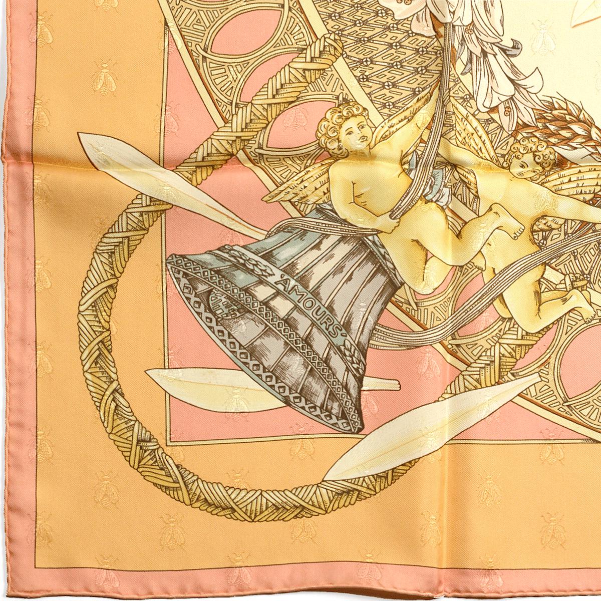 Hermes Scarf "Amours" by Annie Faivre 90cm Silk Jacquard | Carre Foulard