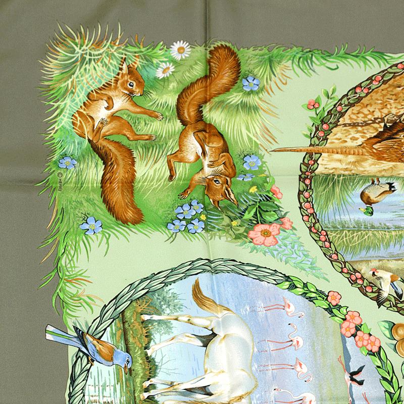 Hermes Scarf "Les Quatre Saisons" by Robert Dallet 90cm Silk | Carre Foulard