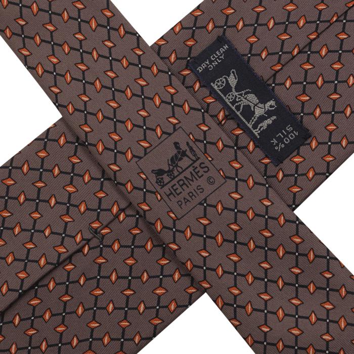 Hermes Men's Silk Tie Geometric Pattern 5060 | Necktie Cravate