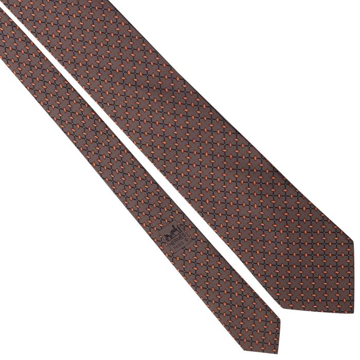 Hermes Men's Silk Tie Geometric Pattern 5060 | Necktie Cravate