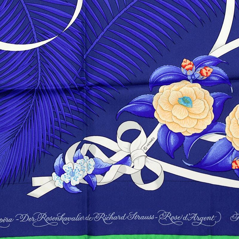 Hermes Scarf "Fleurs de l'Opera" by Julia Abadie Vintage 90cm Silk | Carre