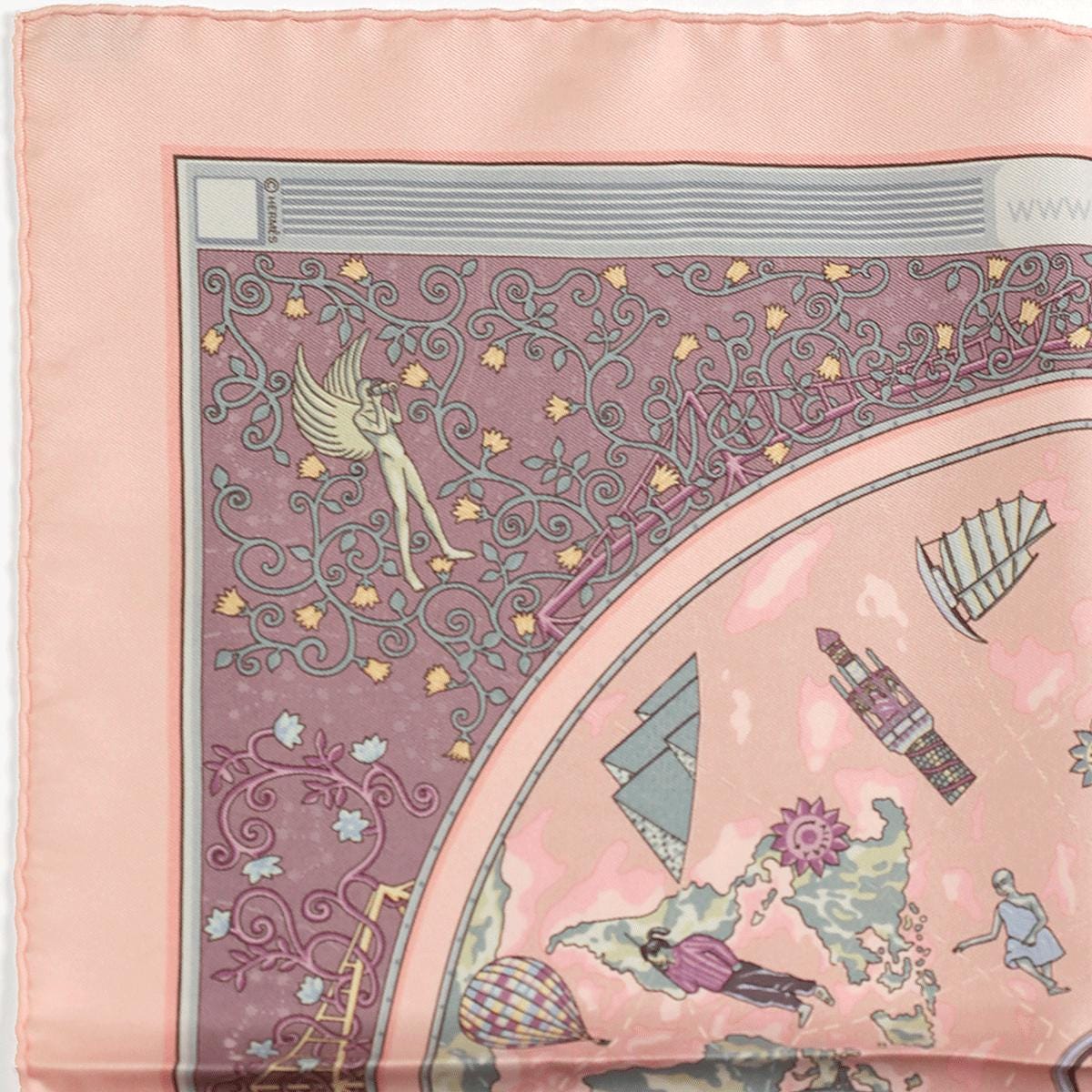 Hermes Scarf 45cm "www.Hermes.com" by Christine Henry Silk Gavroche