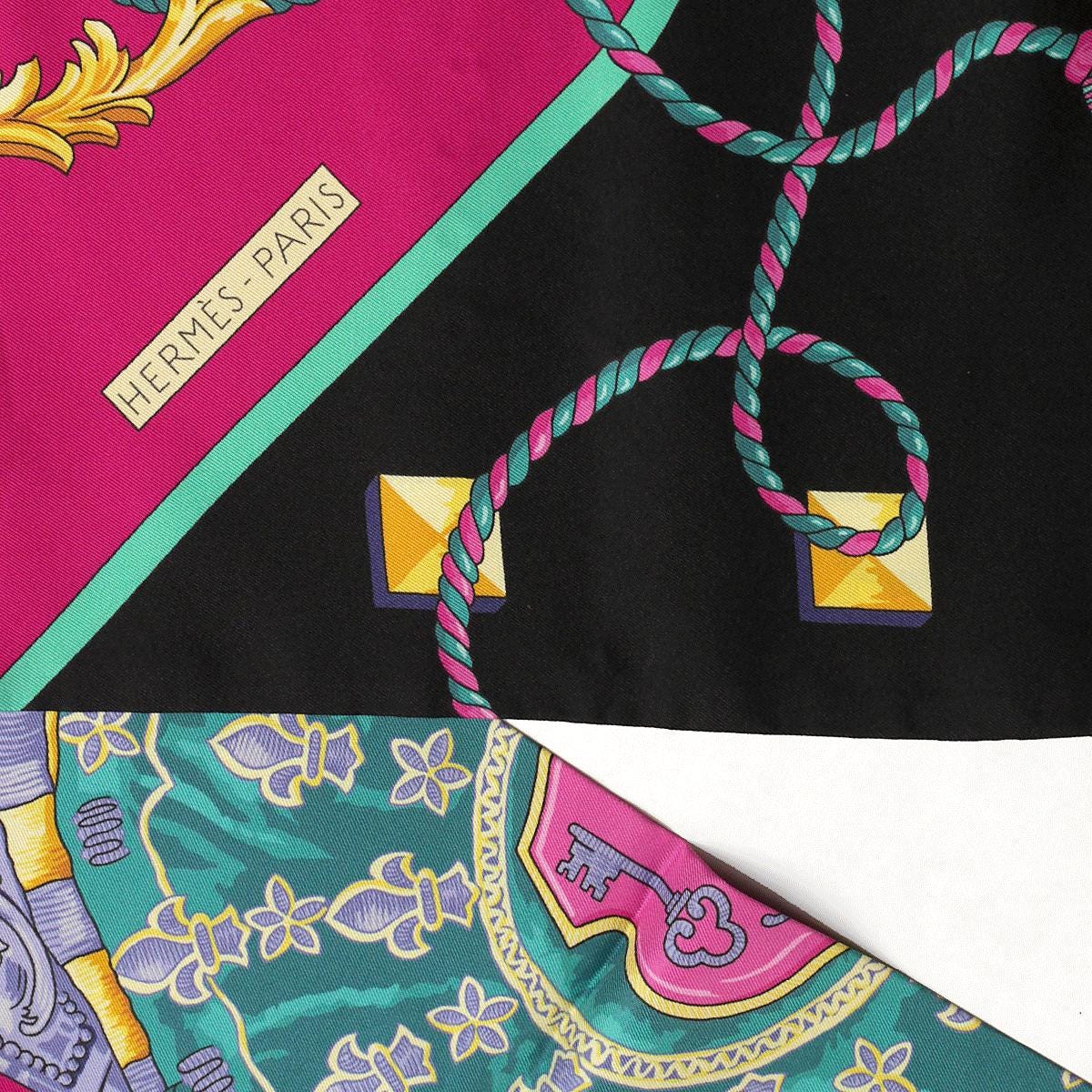 Hermes Scarf Maxi Twilly "Les Cles" by Caty Latham Silk 20cm x 220cm | Carre Foulard NWT